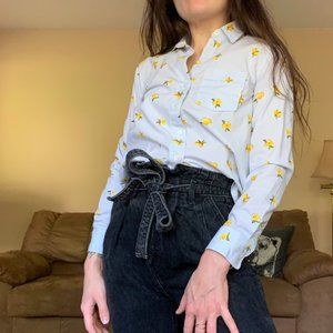 Lemon Print Quinn Fit Shirt